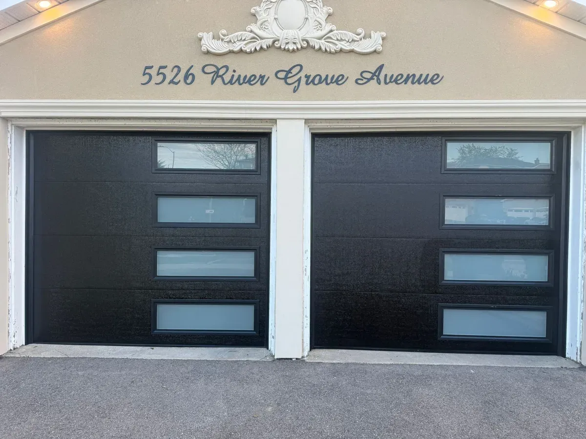 Custom double garage door installation — GTA