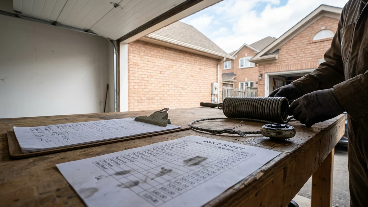 Garage Door Repair Cost by Component: A Quick Reference
