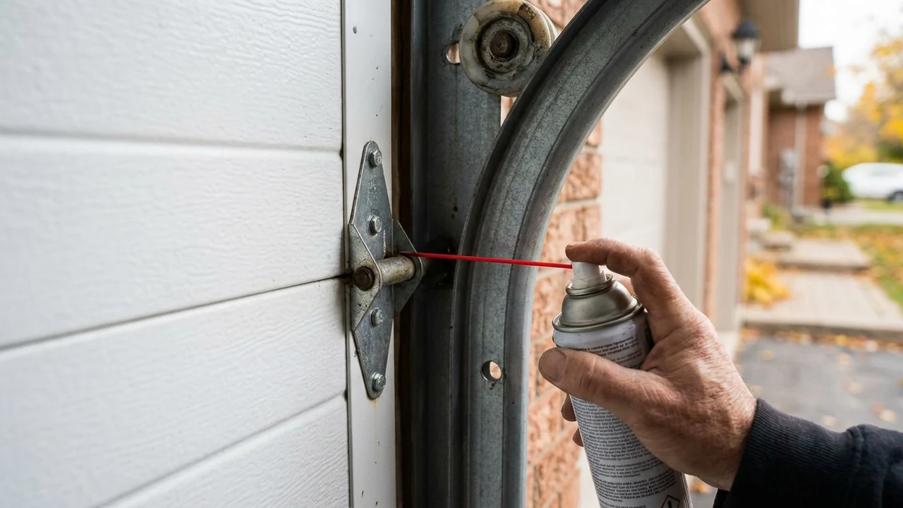 How to Silence a Squeaky Garage Door Hinge