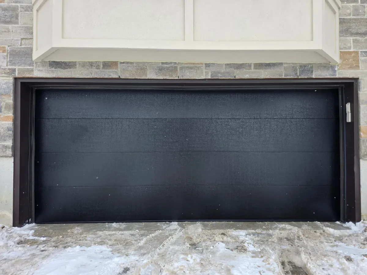 Walnut woodgrain carriage garage door — Vaughan